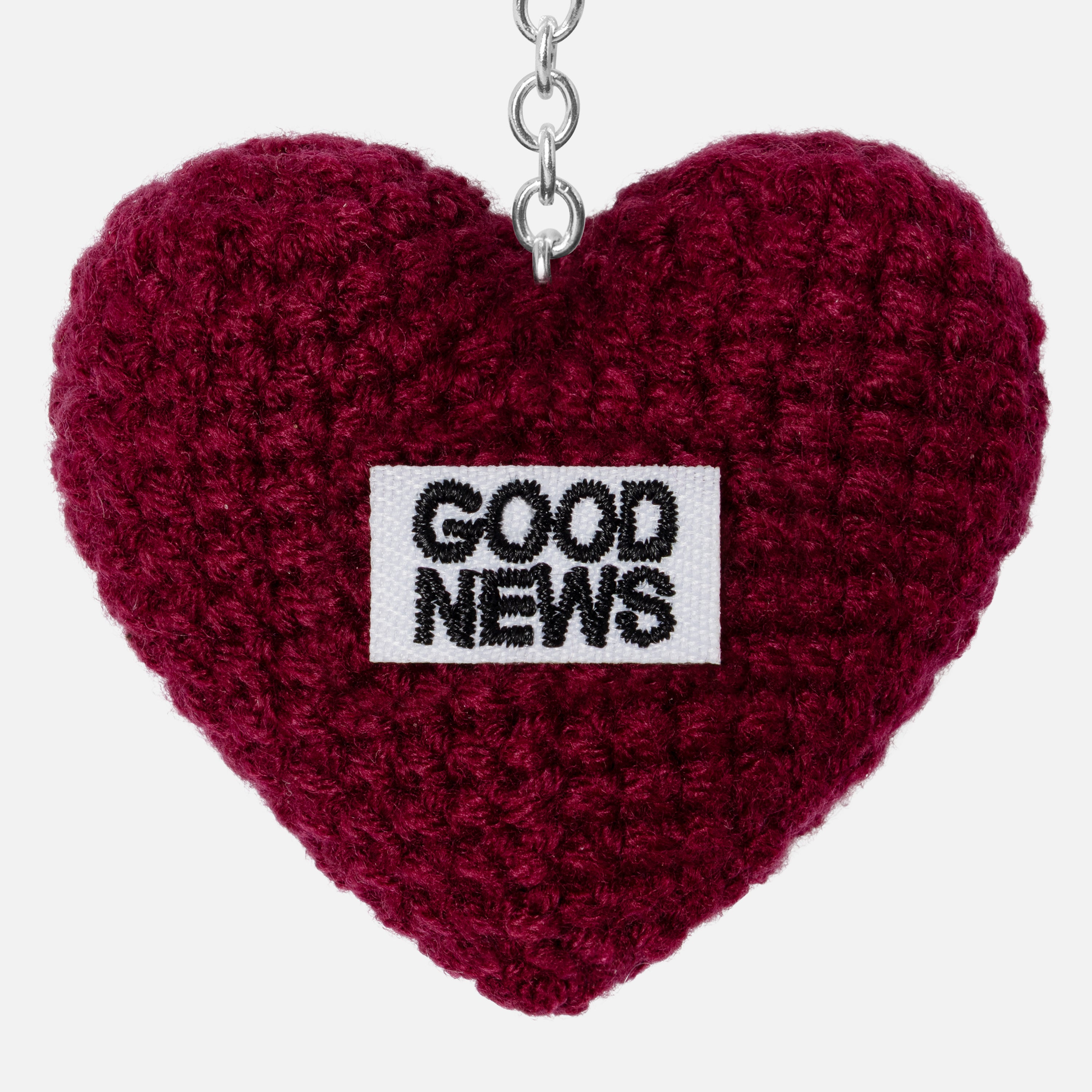 Crochet Heart Burgundy