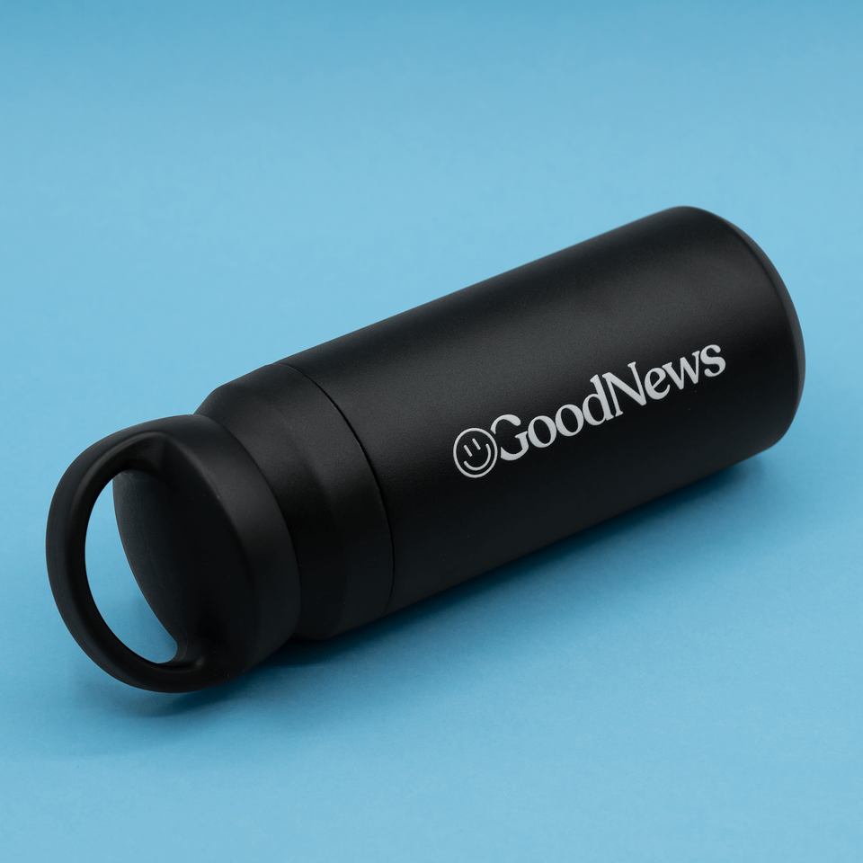 GoodNews Handle Black Thermos