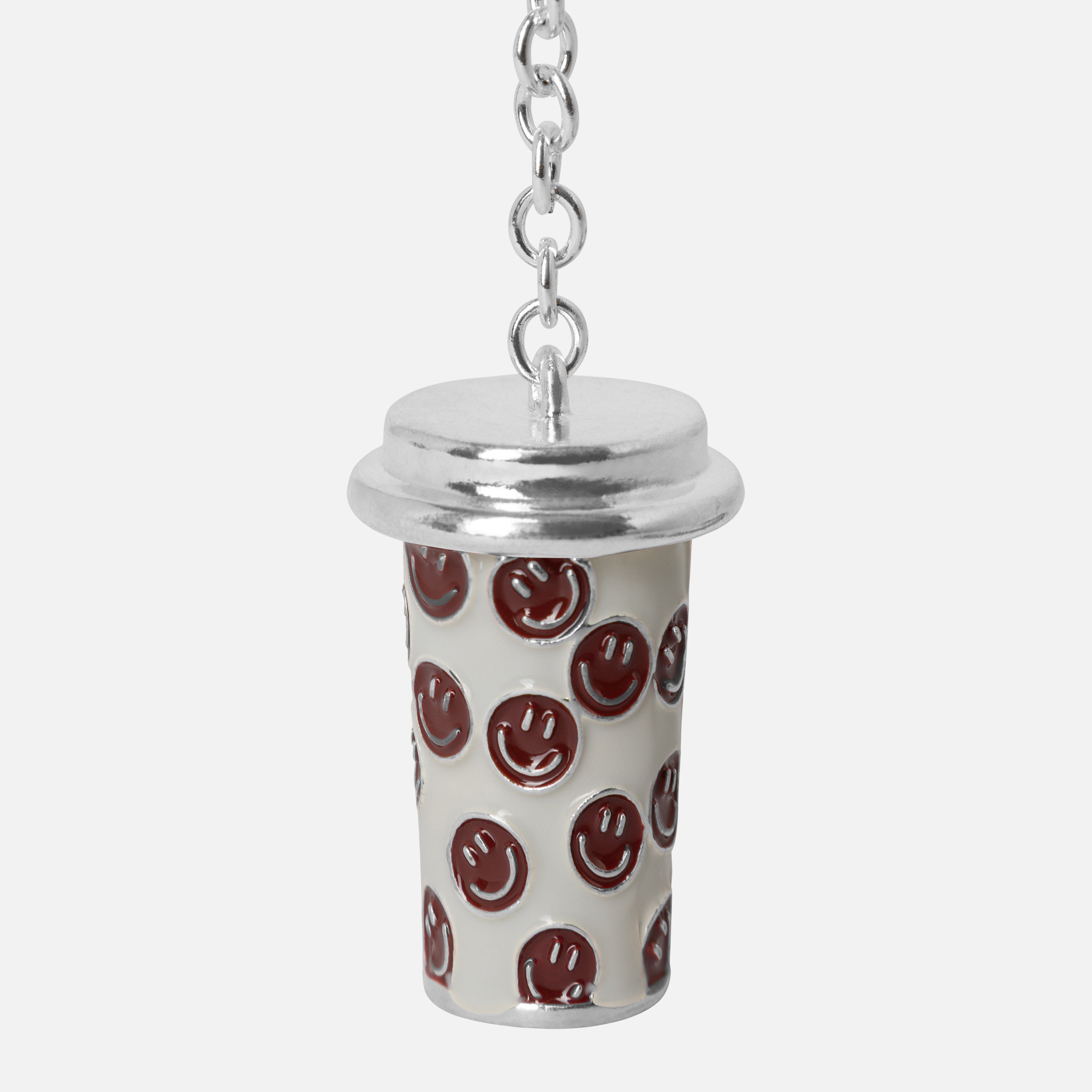 Metal Cup Burgundy & Beige