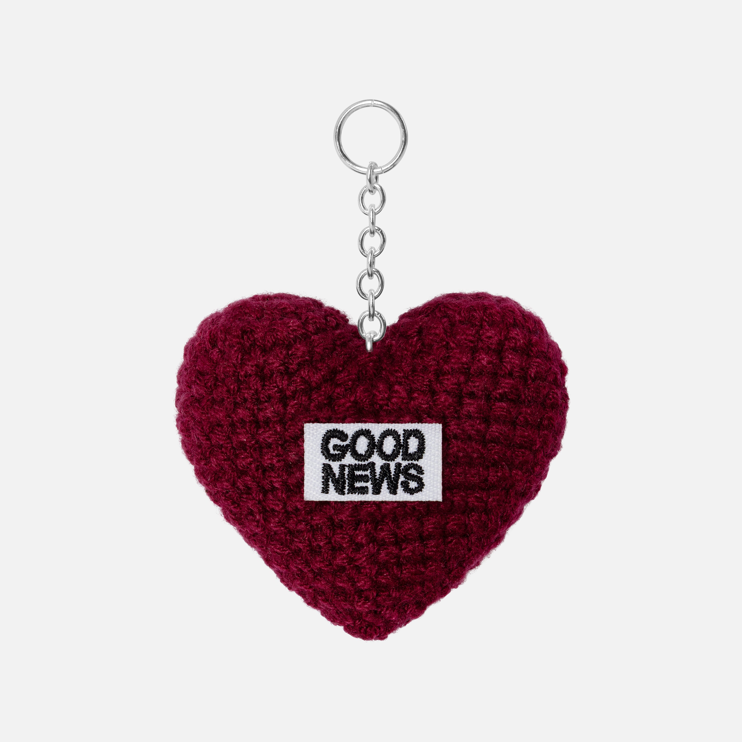 Crochet Heart Burgundy