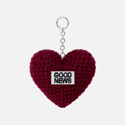 Crochet Heart Burgundy