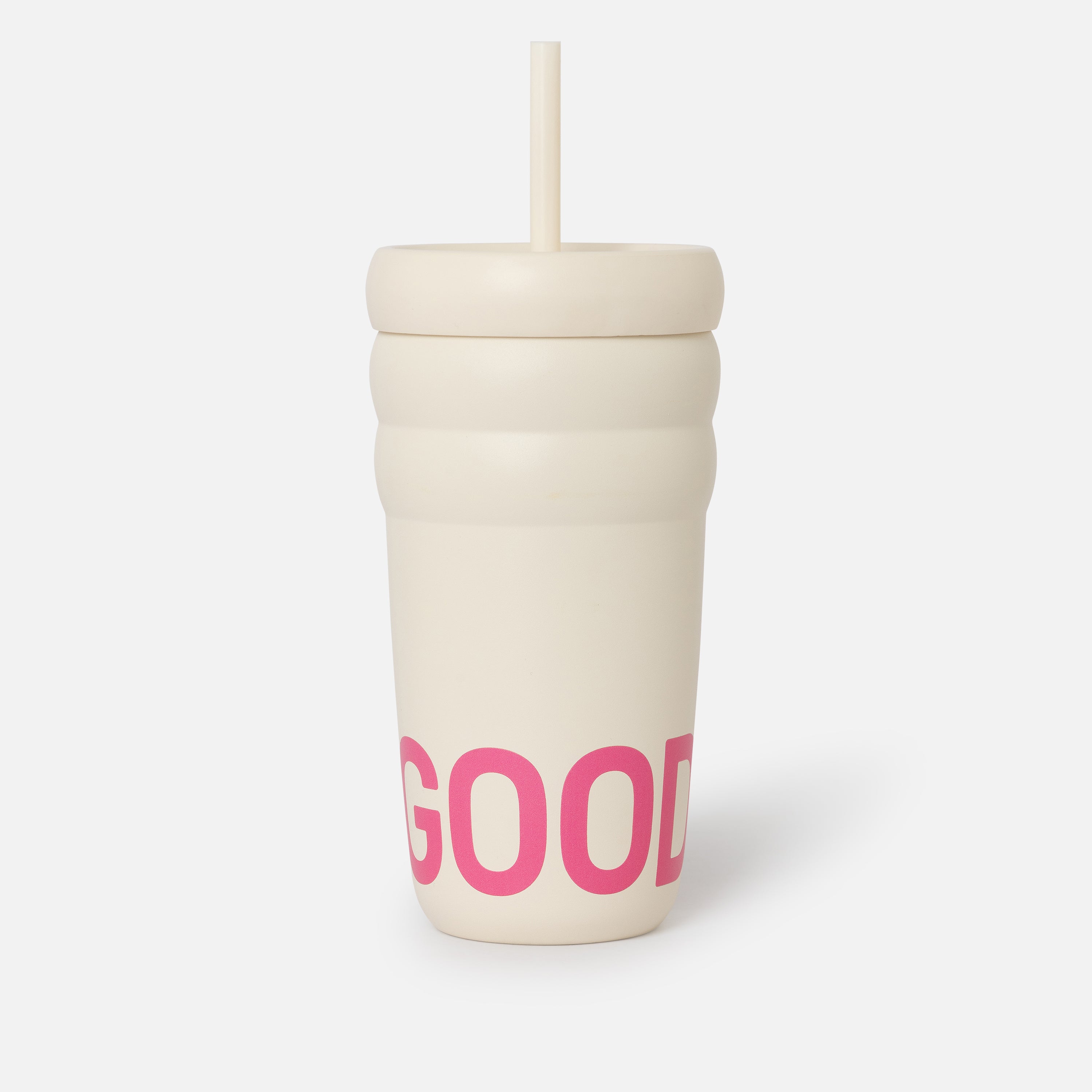 Cream & Pink Drip