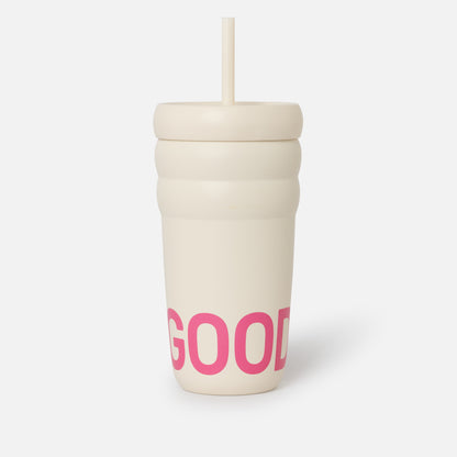 Cream & Pink Drip