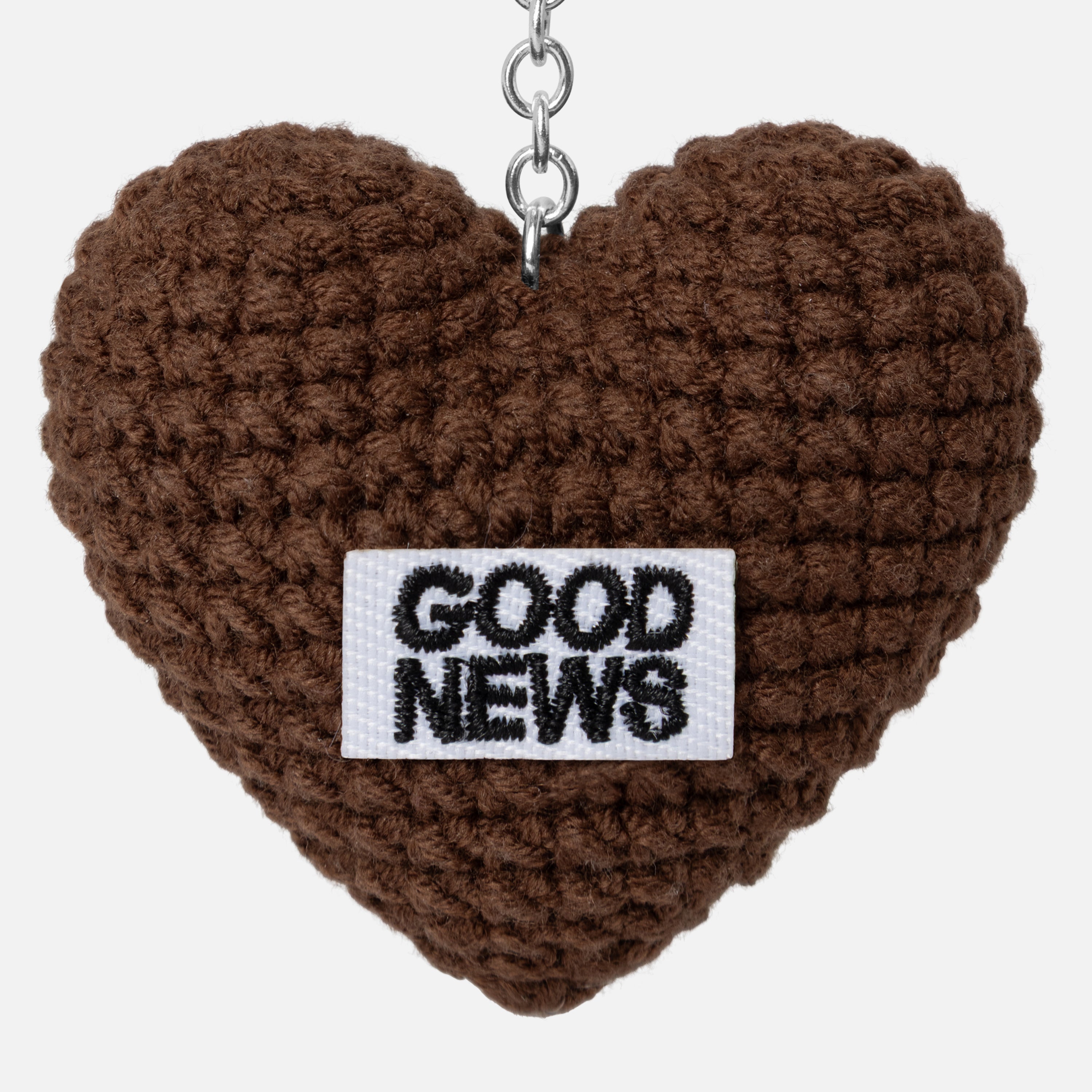 Crochet Heart Brown
